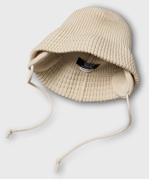 RACAL（ラカル）の「RACAL/ラカル 別注 Ear Flap Knit Hat/イヤー フラップニットハット（ハット・メンズ・ナチュラル/ブラック/グレイッシュベージュ/オレンジ・FREE）」の6枚目の写真