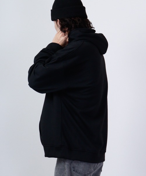 MODISH GAZE（モディシュガゼ）の「MODISH GAZE ビンテージ加工プリント ルーズパーカー（パーカー・レディース・ブラック/ホワイト・M/L/S）」の18枚目の写真