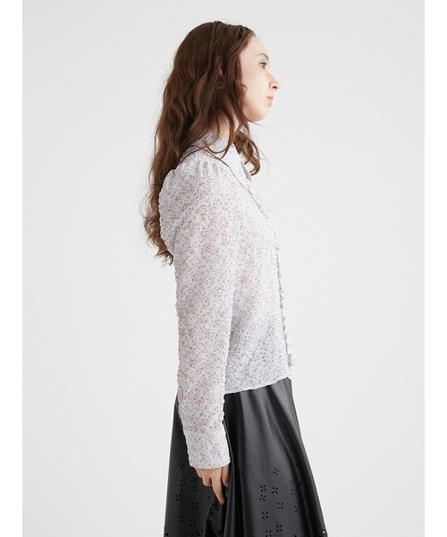 パフスリーブコンパクトシャツブラウス CHIC STYLE（シックスタイル） ブラウス シャツ パフスリーブギャザー