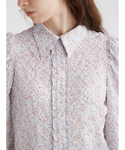 パフスリーブコンパクトシャツブラウス CHIC STYLE（シックスタイル） ブラウス シャツ パフスリーブギャザー