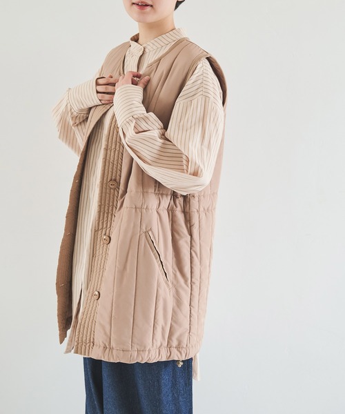 Crisp（クリスプ）の「ミリタリーキルティングベスト（ベスト・レディース・オリーブ/ベージュ・FREE）」の17枚目の写真