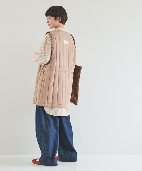 Crisp（クリスプ）の「ミリタリーキルティングベスト（ベスト・レディース・オリーブ/ベージュ・FREE）」の14枚目の写真