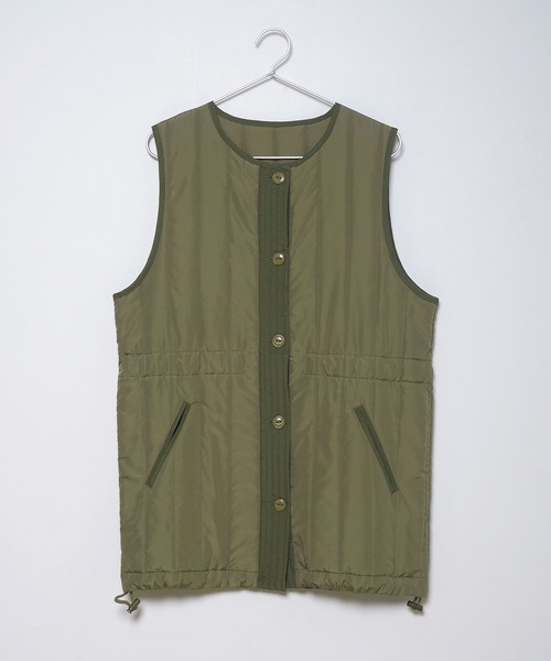 Crisp（クリスプ）の「ミリタリーキルティングベスト（ベスト・レディース・オリーブ/ベージュ・FREE）」の21枚目の写真