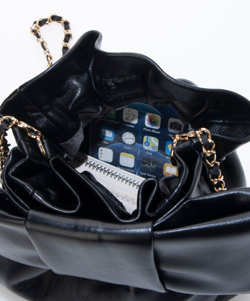 kakatoo(カカトゥ)の「カカトゥ kakatoo / リボンチェーンショルダー(ショルダーバッグ・レディース・ゴールド/シルバー/ブラック・FREE)」の9枚目の写真