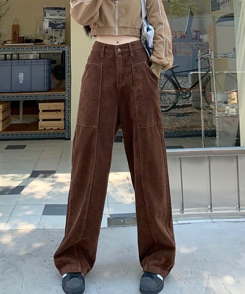 FREE STYLISTS(フリー スタイリスト)の「YUGA_YGMC コーデュロイ ハイウエスト ワイドストレートパンツ(その他パンツ・レディース・ブラック/モカ/オフホワイト・L/M/S/XL)」の17枚目の写真
