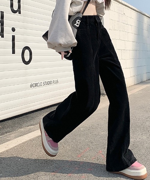 FREE STYLISTS(フリー スタイリスト)の「YUGA_YGMC コーデュロイ ハイウエスト ワイドストレートパンツ(その他パンツ・レディース・ブラック/モカ/オフホワイト・L/M/S/XL)」の16枚目の写真