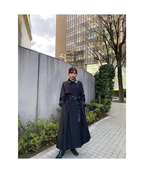 LEANN MOMENT レザーコンビネーション　トレンチコート　ロングコート 2025年最新】leann moment コートの人気アイテム - メルカリ