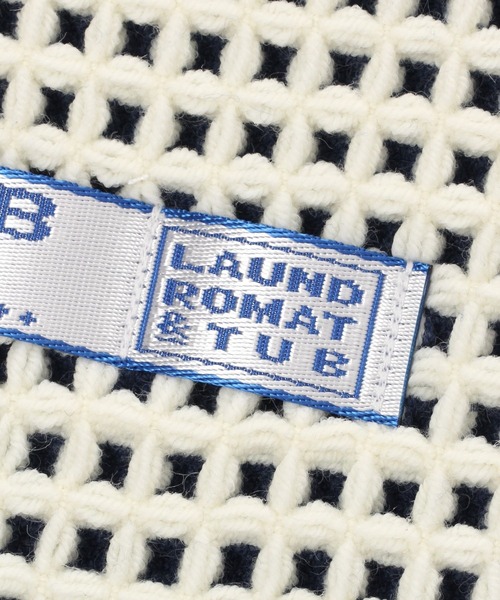 niko and...（ニコアンド）の「【LAUNDROMAT&TUB】ワッフルバスマット（ランドリーグッズ・レディース・ブルー/ホワイト・0）」の6枚目の写真