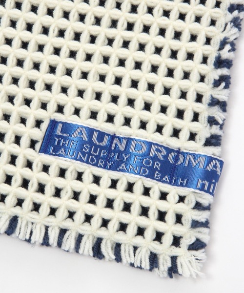 niko and...（ニコアンド）の「【LAUNDROMAT&TUB】ワッフルバスマット（ランドリーグッズ・レディース・ブルー/ホワイト・0）」の7枚目の写真