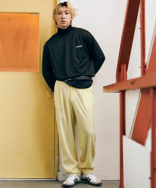＆RSON（アンダーソン）の「STANDARD L/S T-SHIRT（Tシャツ/カットソー・メンズ・ブラック/ベージュ・SMALL/MEDIUM/LARGE/X-LARGE）」の3枚目の写真