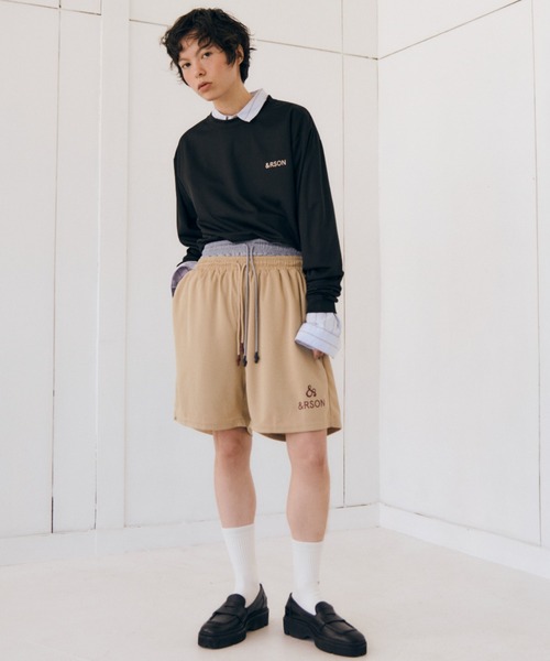 ＆RSON（アンダーソン）の「STANDARD L/S T-SHIRT（Tシャツ/カットソー・メンズ・ブラック/ベージュ・SMALL/MEDIUM/LARGE/X-LARGE）」の5枚目の写真