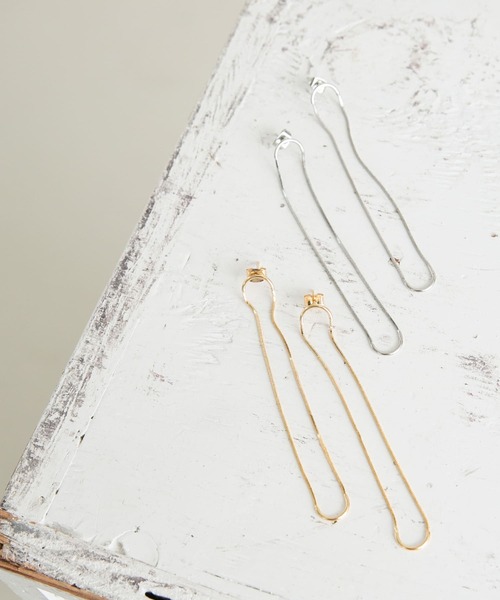 KBF（ケイビーエフ）の「ロングオーバルチェーンピアス（ピアス（両耳用）・レディース・ゴールド/シルバー・ONE）」の5枚目の写真