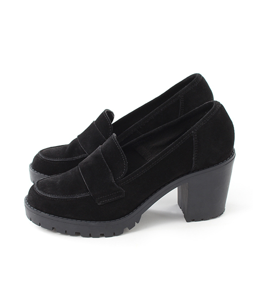 STILMODA（スティルモーダ）の「【Stilmoda】 ヒールスエードローファー（パンプス・レディース・グレー/ブラック・37/36/38）」の9枚目の写真