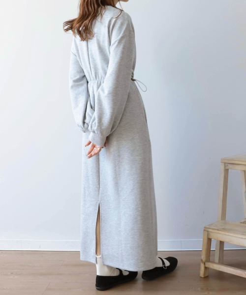 mil(ミル)の「【150㎝前後の小柄さんサイズ】ドロストスウェットワンピース【2WAY】(ワンピース・レディース・ライトベージュ/アッシュグレー/タン・S/XS)」の7枚目の写真
