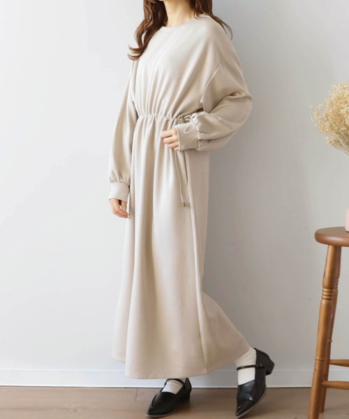 mil(ミル)の「【150㎝前後の小柄さんサイズ】ドロストスウェットワンピース【2WAY】(ワンピース・レディース・ライトベージュ/アッシュグレー/タン・S/XS)」の14枚目の写真