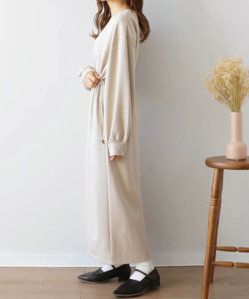 mil(ミル)の「【150㎝前後の小柄さんサイズ】ドロストスウェットワンピース【2WAY】(ワンピース・レディース・ライトベージュ/アッシュグレー/タン・S/XS)」の15枚目の写真