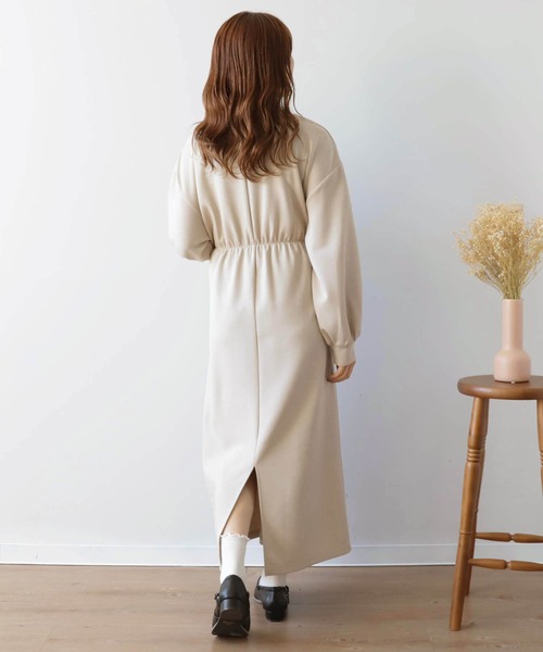mil(ミル)の「【150㎝前後の小柄さんサイズ】ドロストスウェットワンピース【2WAY】(ワンピース・レディース・ライトベージュ/アッシュグレー/タン・S/XS)」の16枚目の写真