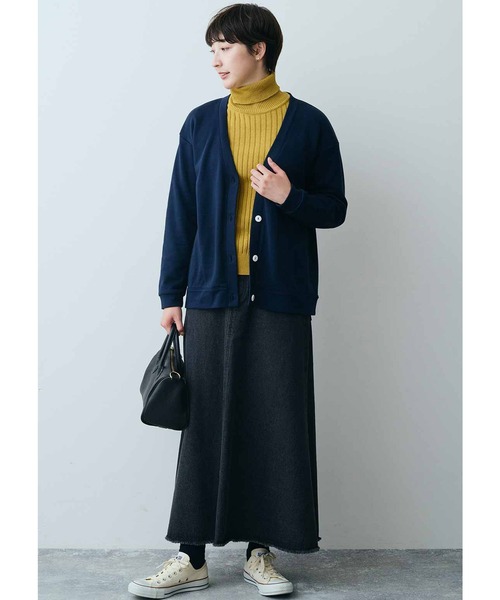 THREE FIFTY STANDARD（スリーフィフティースタンダード）の「ＴＨＲＥＥ　ＦＩＦＴＹ　ＳＴＡＮＤＡＲＤ　Ｖネックカーディガン（カーディガン/ボレロ・レディース・ネイビー/グリーン・MEDIUM/LARGE/X-LARGE/XX-LARGE）」の9枚目の写真