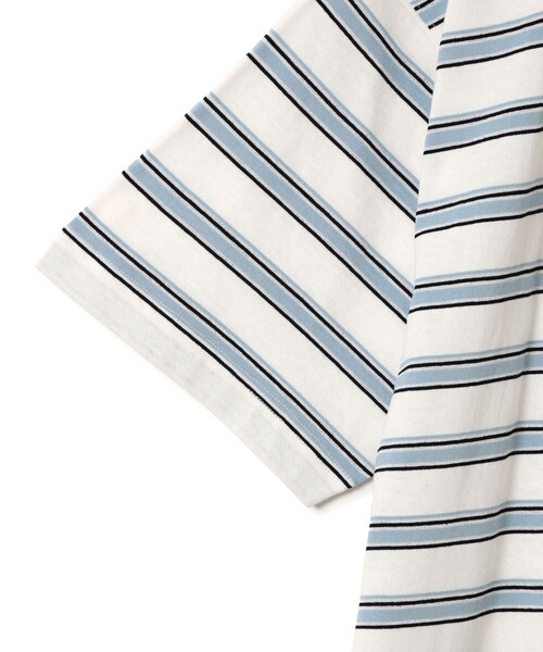 BEAMS（ビームス）の「BEAMS / ルーズボーダー Tシャツ（Tシャツ/カットソー・メンズ・グレー/サンドベージュ/ホワイト・L/M/S/XL）」の12枚目の写真