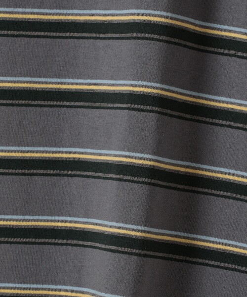 BEAMS（ビームス）の「BEAMS / ルーズボーダー Tシャツ（Tシャツ/カットソー・メンズ・グレー/サンドベージュ/ホワイト・L/M/S/XL）」の7枚目の写真