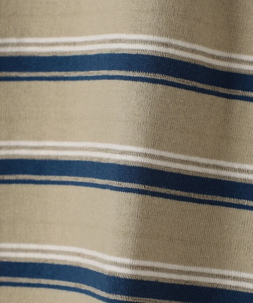 BEAMS（ビームス）の「BEAMS / ルーズボーダー Tシャツ（Tシャツ/カットソー・メンズ・グレー/サンドベージュ/ホワイト・L/M/S/XL）」の16枚目の写真