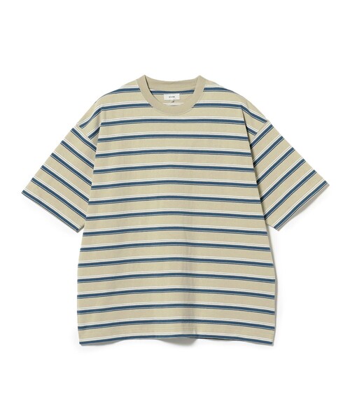 BEAMS（ビームス）の「BEAMS / ルーズボーダー Tシャツ（Tシャツ/カットソー・メンズ・グレー/サンドベージュ/ホワイト・L/M/S/XL）」の17枚目の写真