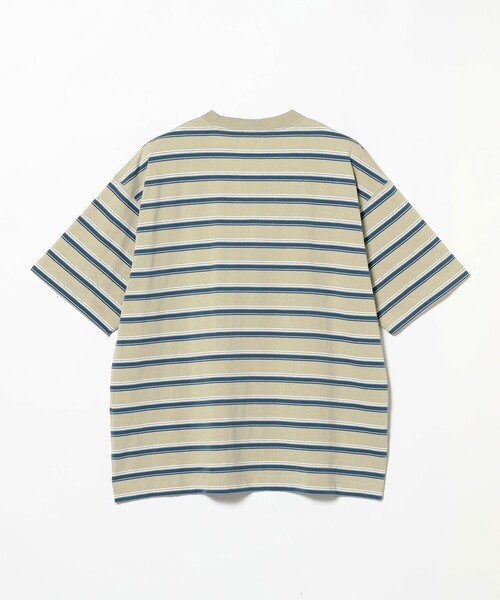 BEAMS（ビームス）の「BEAMS / ルーズボーダー Tシャツ（Tシャツ/カットソー・メンズ・グレー/サンドベージュ/ホワイト・L/M/S/XL）」の18枚目の写真