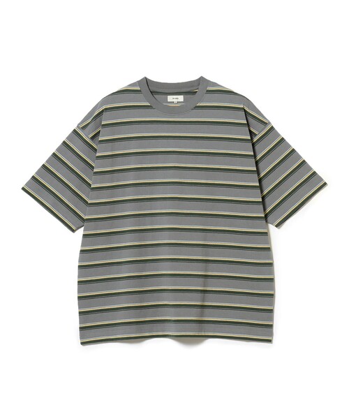 BEAMS（ビームス）の「BEAMS / ルーズボーダー Tシャツ（Tシャツ/カットソー・メンズ・グレー/サンドベージュ/ホワイト・L/M/S/XL）」の20枚目の写真