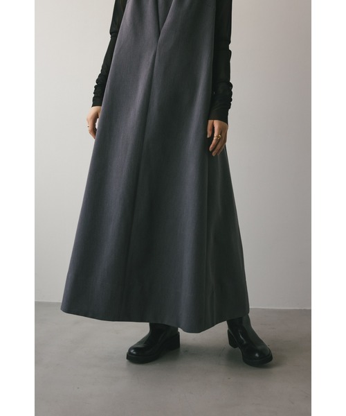 STYLEMIXER(スタイルミキサー)の「レイヤーネックフレアワンピース(ワンピース・レディース・ブラック/グレー・MEDIUM/SMALL)」の17枚目の写真