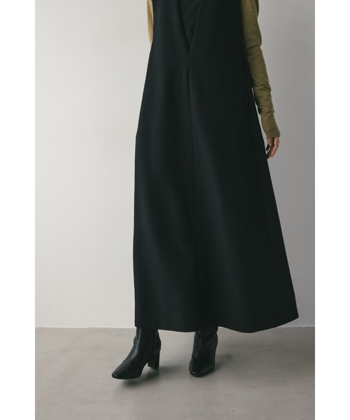 STYLEMIXER(スタイルミキサー)の「レイヤーネックフレアワンピース(ワンピース・レディース・ブラック/グレー・MEDIUM/SMALL)」の7枚目の写真