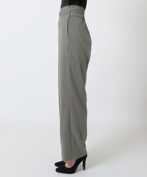 Julia Boutique（ジュリアブティック）の「チェーンデザインハイウエストストレートパンツ/23590（その他パンツ・レディース・グレー/ブラック・ONE）」の7枚目の写真
