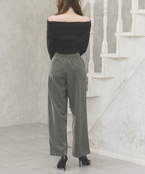 Julia Boutique（ジュリアブティック）の「チェーンデザインハイウエストストレートパンツ/23590（その他パンツ・レディース・グレー/ブラック・ONE）」の17枚目の写真