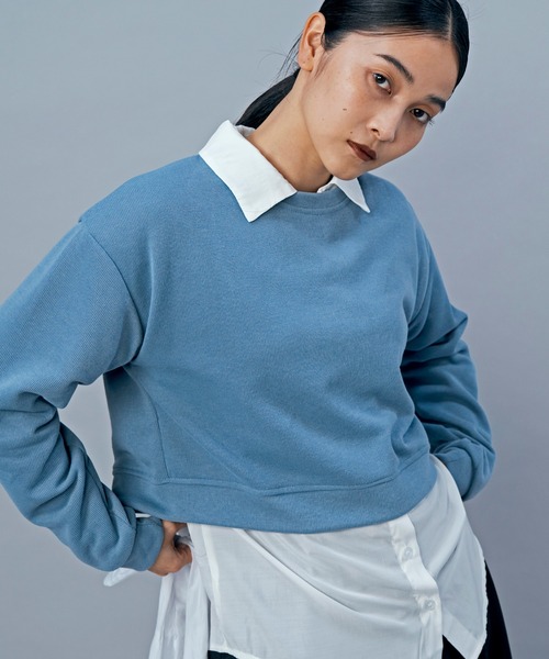 LIENCOEUR（リアンクール）の「ショートフライストップス（Tシャツ/カットソー・レディース・ライトイエロー/グレー/ライトグリーン/アイボリー/ライトブルー・FREE）」の5枚目の写真