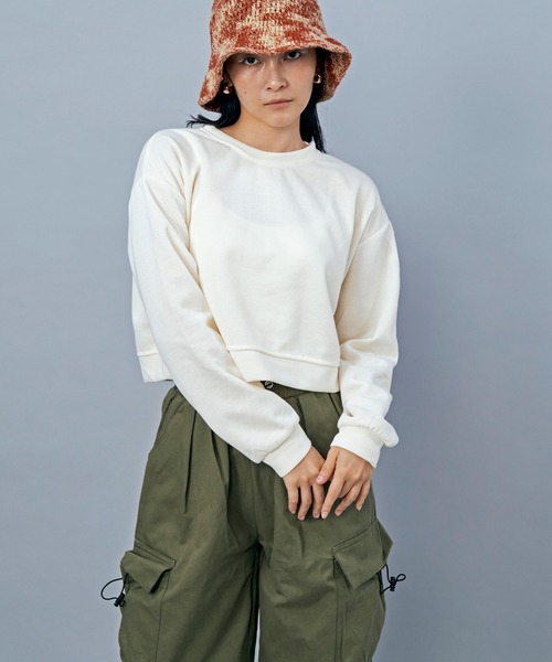 LIENCOEUR（リアンクール）の「ショートフライストップス（Tシャツ/カットソー・レディース・ライトイエロー/グレー/ライトグリーン/アイボリー/ライトブルー・FREE）」の8枚目の写真