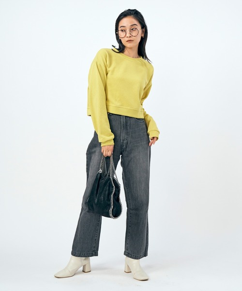 LIENCOEUR（リアンクール）の「ショートフライストップス（Tシャツ/カットソー・レディース・ライトイエロー/グレー/ライトグリーン/アイボリー/ライトブルー・FREE）」の6枚目の写真