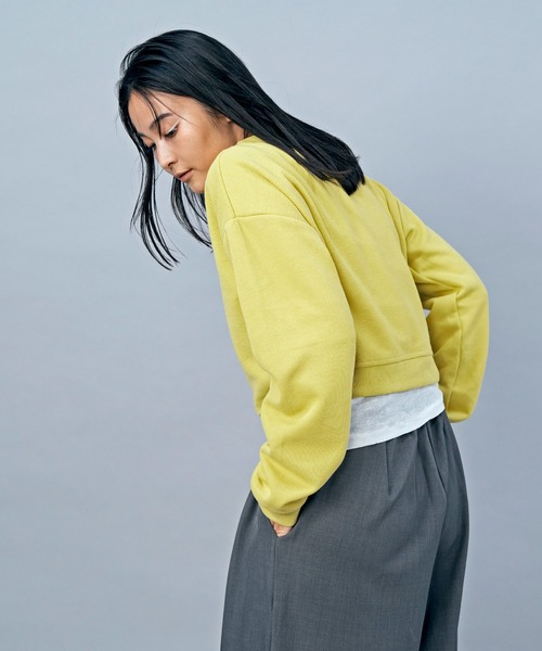 LIENCOEUR（リアンクール）の「ショートフライストップス（Tシャツ/カットソー・レディース・ライトイエロー/グレー/ライトグリーン/アイボリー/ライトブルー・FREE）」の19枚目の写真