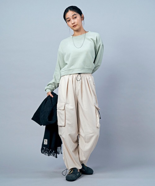 LIENCOEUR（リアンクール）の「ショートフライストップス（Tシャツ/カットソー・レディース・ライトイエロー/グレー/ライトグリーン/アイボリー/ライトブルー・FREE）」の14枚目の写真