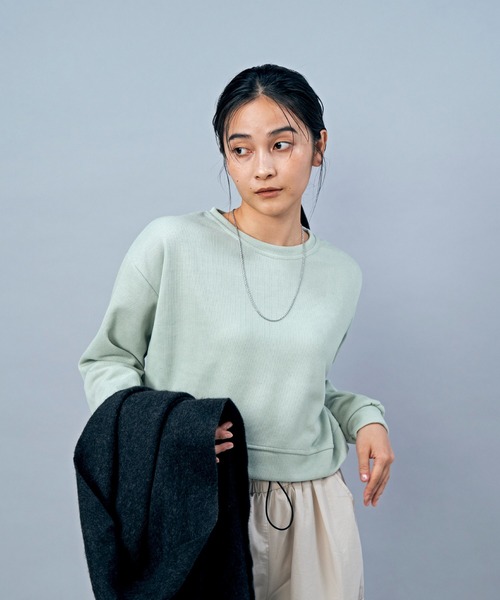 LIENCOEUR（リアンクール）の「ショートフライストップス（Tシャツ/カットソー・レディース・ライトイエロー/グレー/ライトグリーン/アイボリー/ライトブルー・FREE）」の21枚目の写真