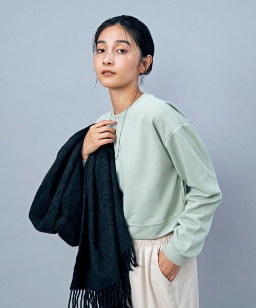 LIENCOEUR（リアンクール）の「ショートフライストップス（Tシャツ/カットソー・レディース・ライトイエロー/グレー/ライトグリーン/アイボリー/ライトブルー・FREE）」の13枚目の写真