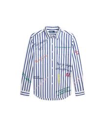 完売品　XL ポロラルフローレン　ストライプ　ポプリン　プリント　ワークシャツ POLO RALPH LAUREN（ポロ ラルフ ローレン）の「クラシック