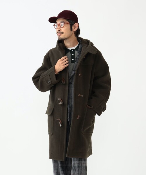 BEAMS PLUS(ビームスプラス)の「ヘリンボーン ダッフルコート(その他アウター・メンズ・ネイビー/ブラウン系その他4/オリーブ・M/L/S/XL)」の16枚目の写真