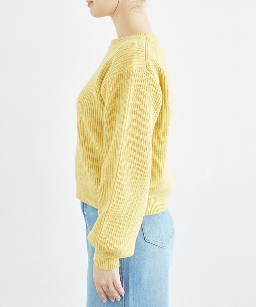 ROPE' PICNIC（ロペピクニック）の「ラメ畔ニットプルオーバー（ニット/セーター・レディース・ブラック/ピンク/イエロー/オフホワイト/グレー・38）」の7枚目の写真