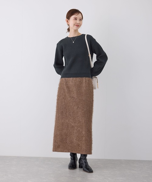 ROPE' PICNIC（ロペピクニック）の「ラメ畔ニットプルオーバー（ニット/セーター・レディース・ブラック/ピンク/イエロー/オフホワイト/グレー・38）」の20枚目の写真