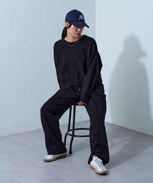 COLONY 2139(コロニートゥーワンスリーナイン)の「WEB・一部店舗限定 / ドロストスウェットパンツ(スウェットパンツ・レディース・ネイビー/ブラック/アイボリー/グレー・FREE)」の20枚目の写真