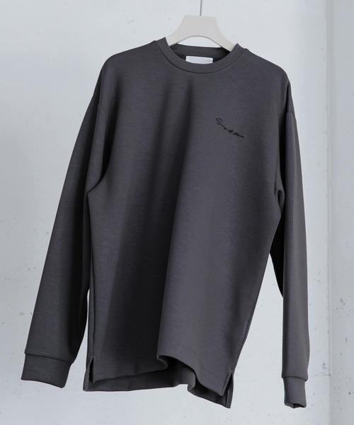 SENSE OF PLACE by URBAN RESEARCH（センスオブプレイスバイアーバンリサーチ）の「『ユニセックス』シシュウダンボールポンチロングTシャツ（Tシャツ/カットソー・メンズ・ライトグレー/ブラック系その他/ブルー/ライトベージュ/ホワイト/チャコールグレー/ブラック/グリーン/ホワイト系その他・MEDIUM/LARGE）」の5枚目の写真