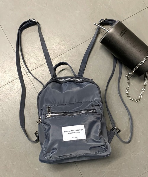 non-hedge(ノンヘッジ)の「ワッペンリュックサック(バックパック/リュック・レディース・グレー/ブラック/カーキ・FREE)」の3枚目の写真