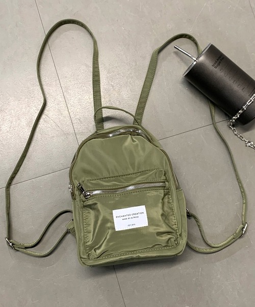 non-hedge(ノンヘッジ)の「ワッペンリュックサック(バックパック/リュック・レディース・グレー/ブラック/カーキ・FREE)」の1枚目の写真