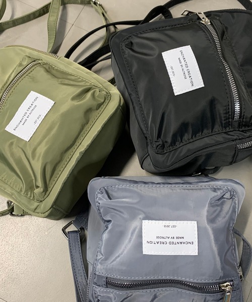 non-hedge(ノンヘッジ)の「ワッペンリュックサック(バックパック/リュック・レディース・グレー/ブラック/カーキ・FREE)」の5枚目の写真