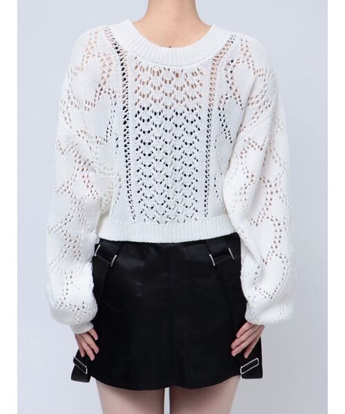 EMODA(エモダ)の「ハートクロシェニット(ニット/セーター・レディース・オレンジ/ホワイト/ライム/ブラック・FREE)」の17枚目の写真