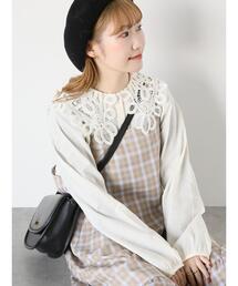 ehka sopo | レース襟ブラウス(シャツ/ブラウス)